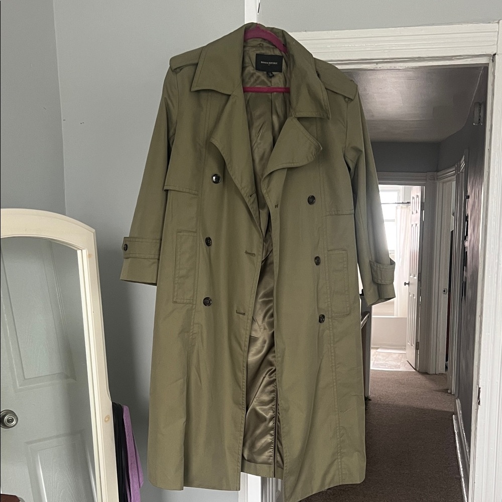 Banana Republic Olive Green Trench Coat
